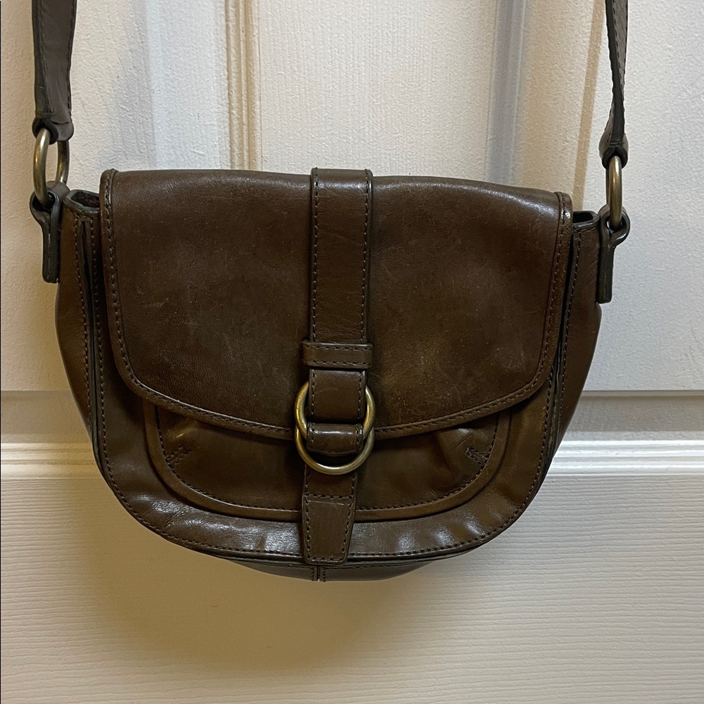 Cole Haan Dark Brown Leather Crossbody Bag